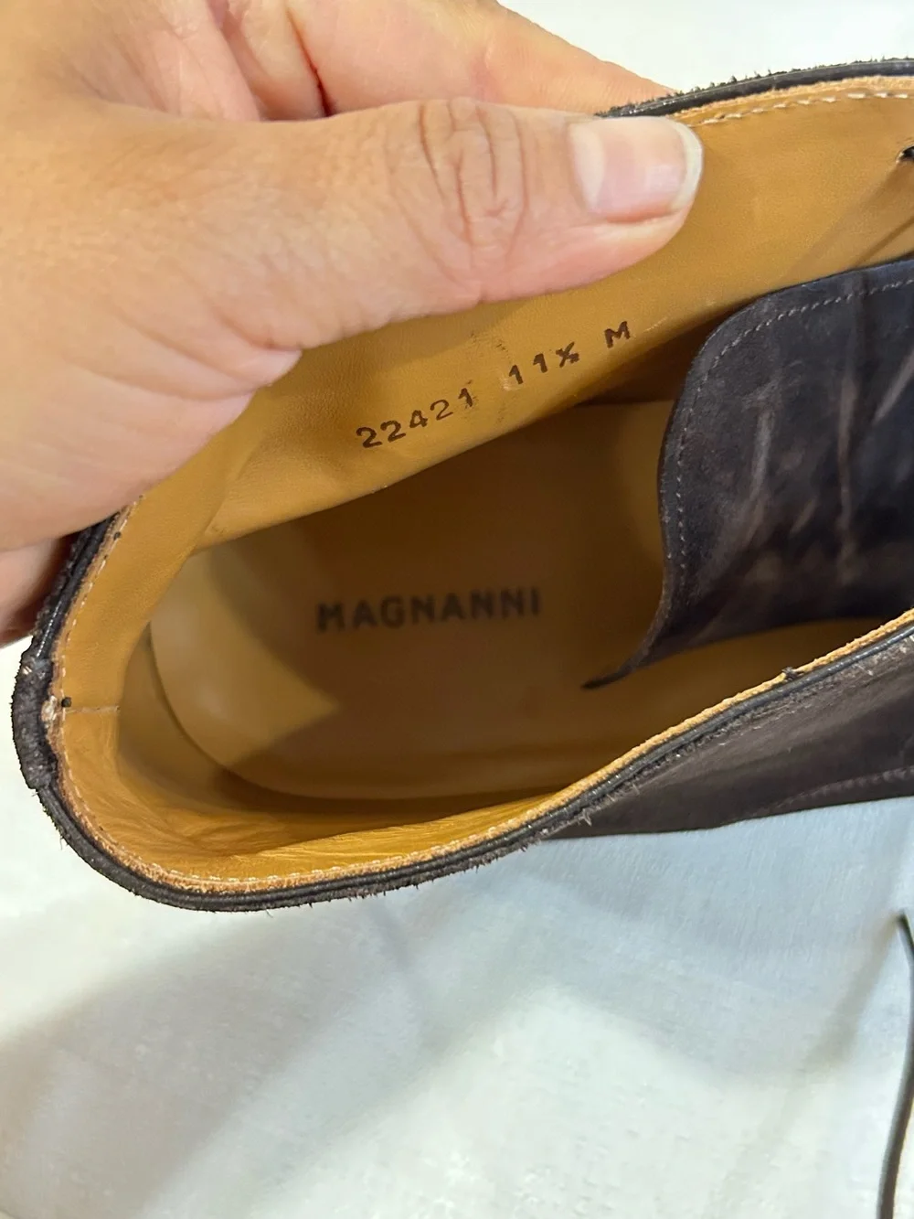Magnanni Brown Suede Chukka Boots Men’s Size 11.5 M Made In Spain Lace Up